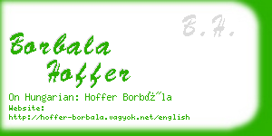 borbala hoffer business card